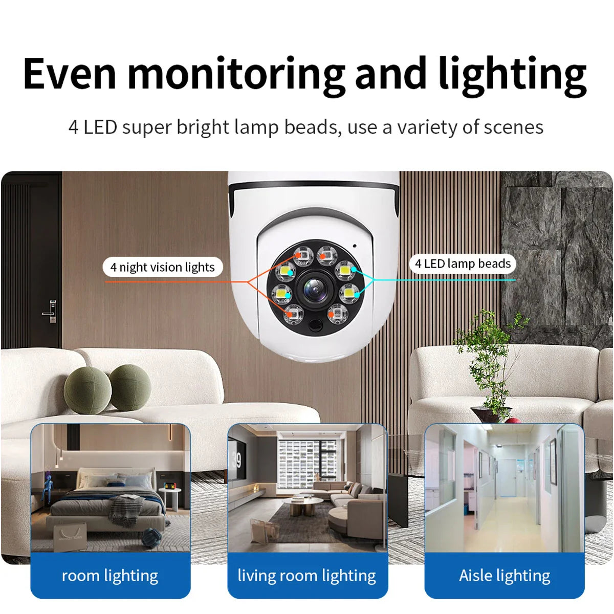 Cámara de seguridad domo 1080P con visión nocturna