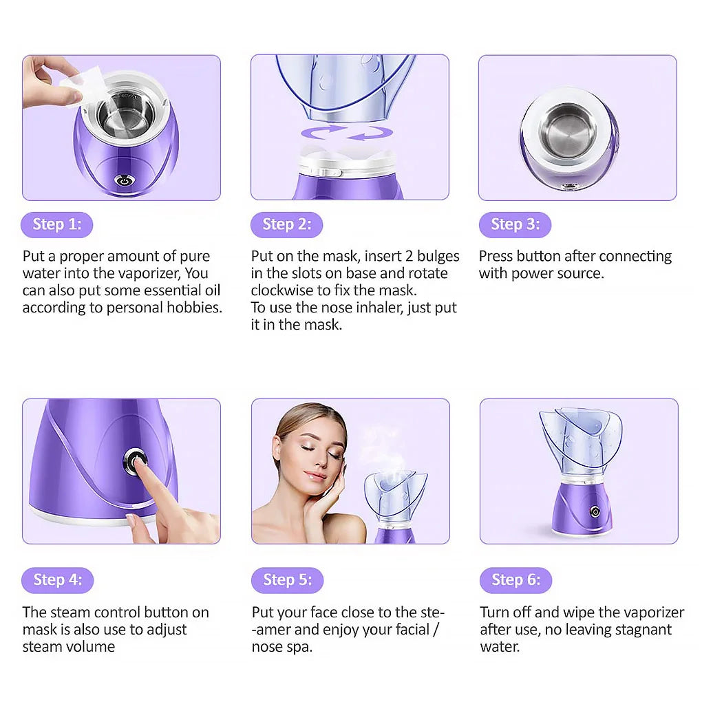 Vaporizador facial limpiador profundo