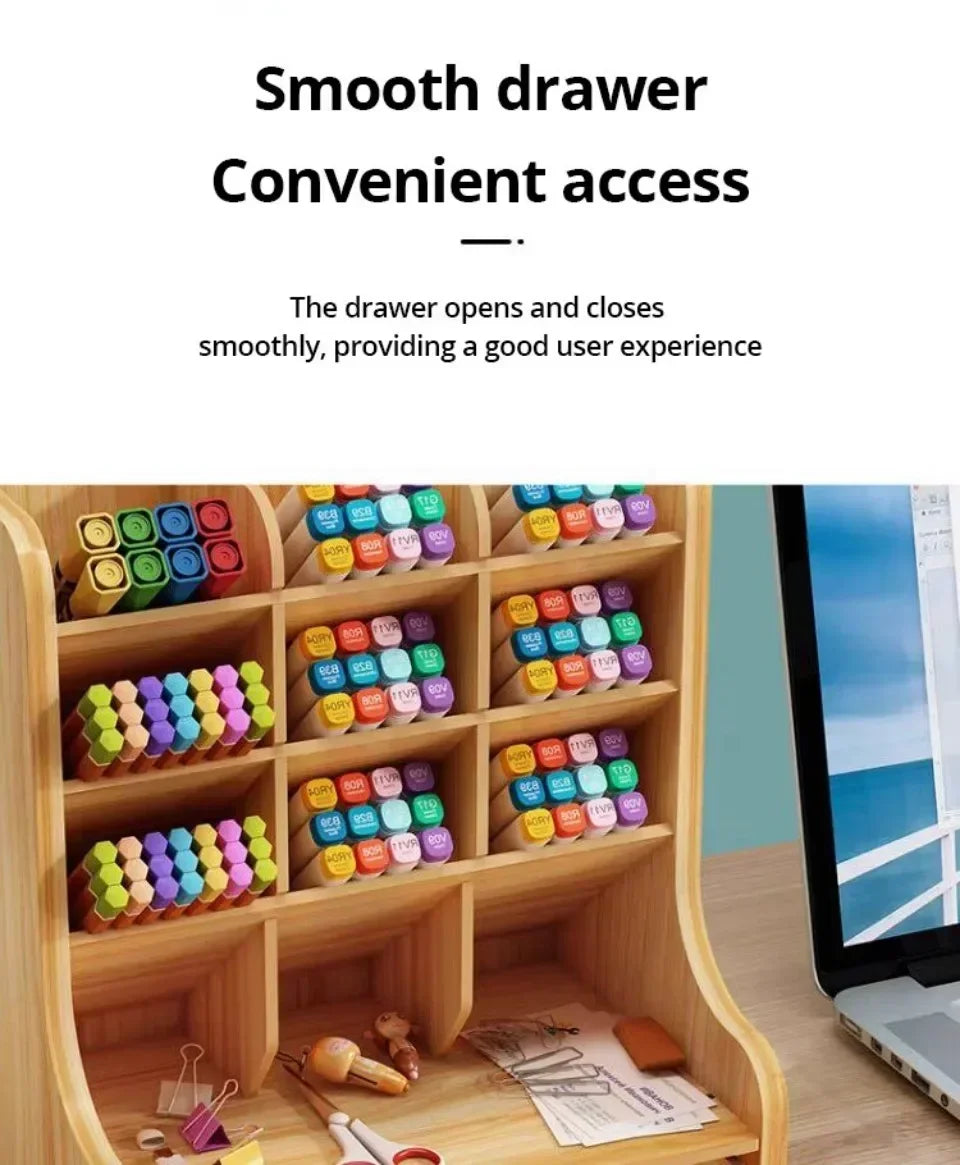 Organizador de escritorio de madera DIY