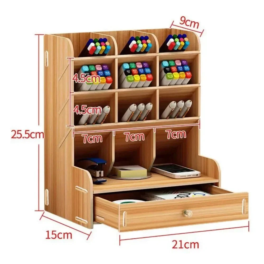 Organizador de escritorio de madera DIY
