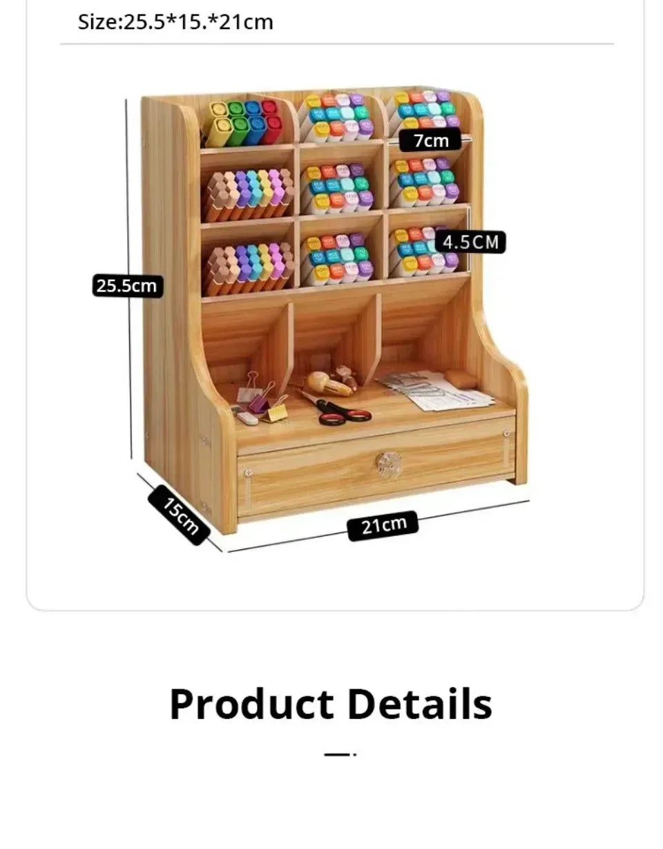 Organizador de escritorio de madera DIY