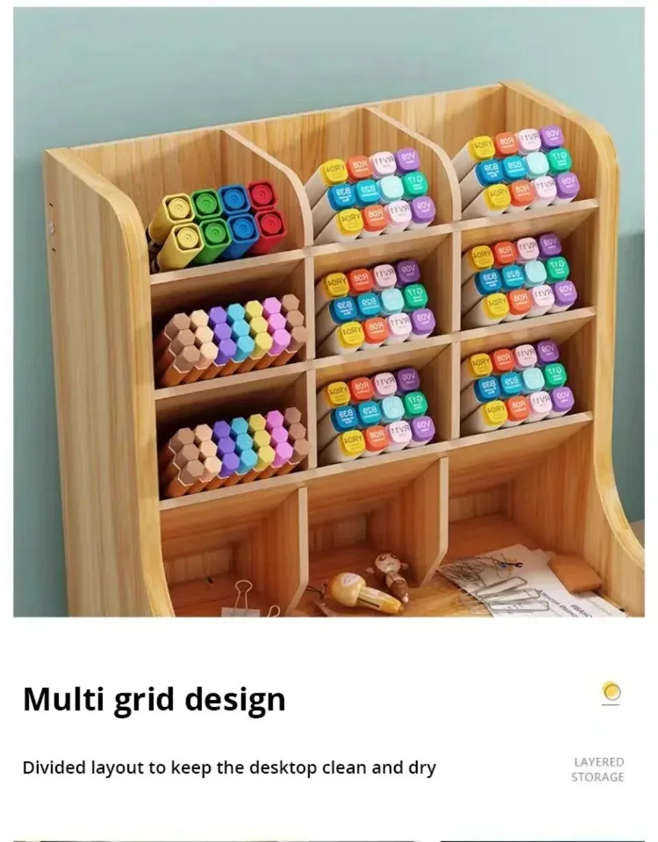 Organizador de escritorio de madera DIY