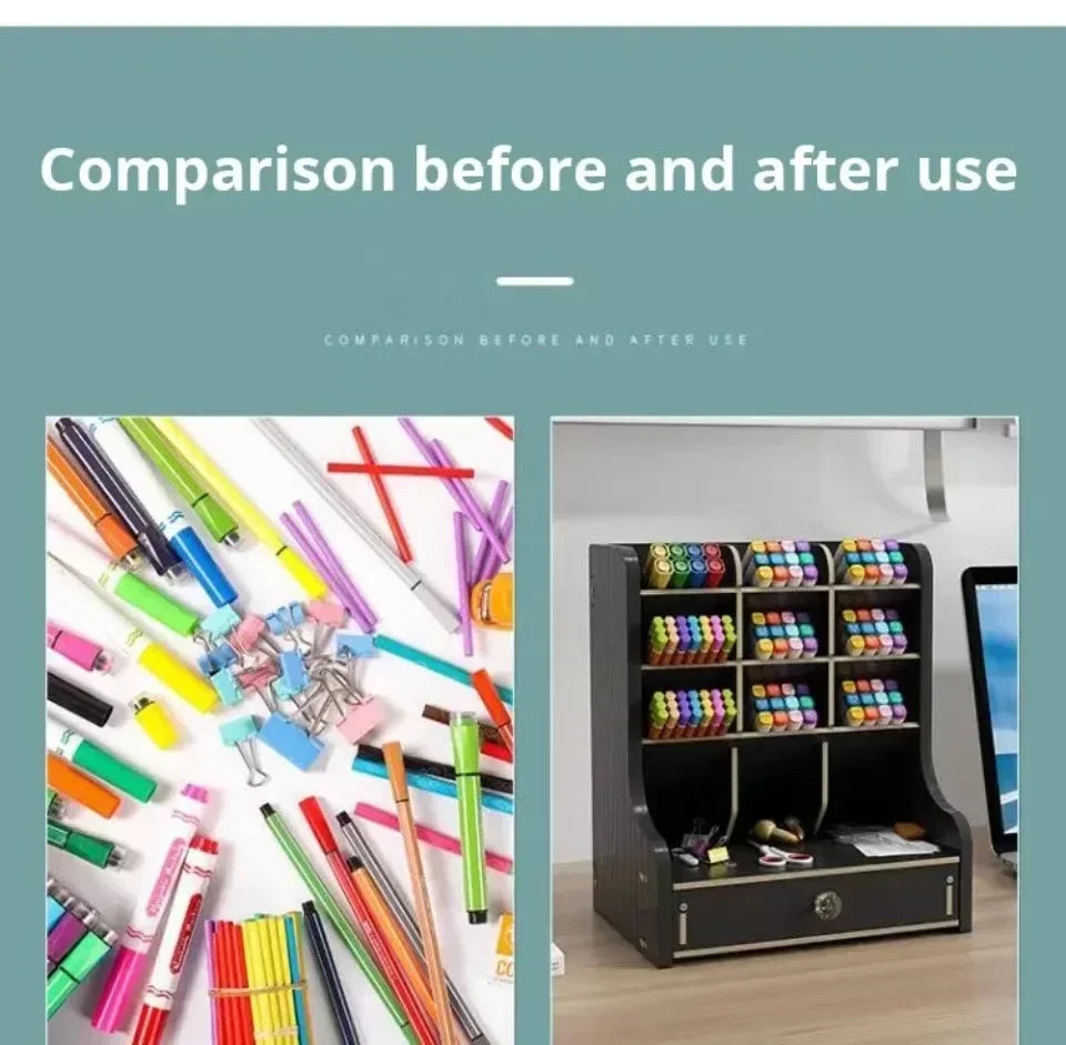Organizador de escritorio de madera DIY