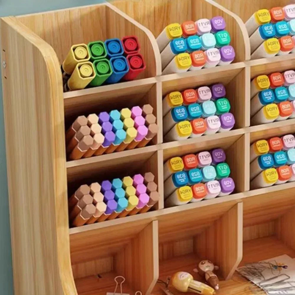 Organizador de escritorio de madera DIY