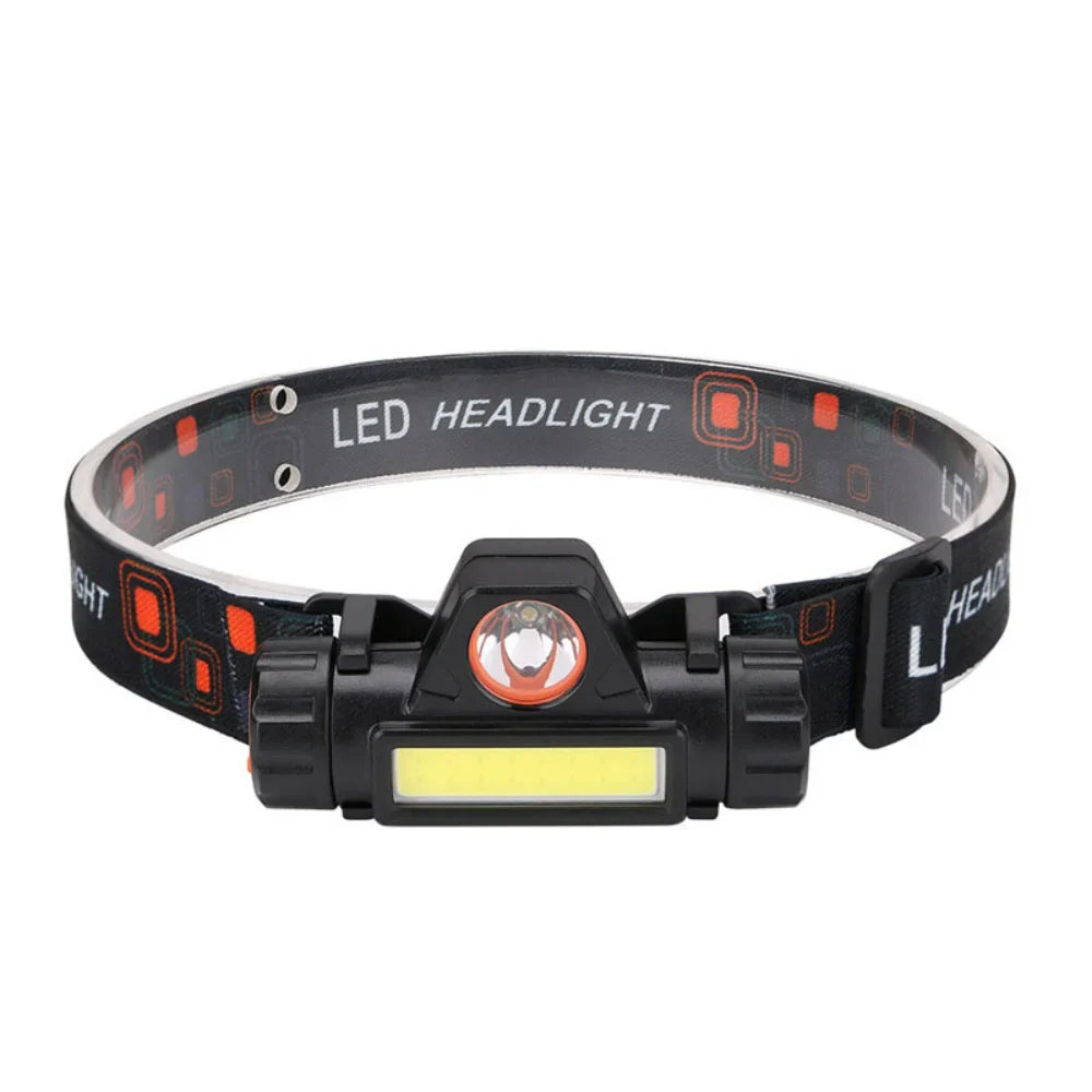 Linterna frontal LED recargable USB