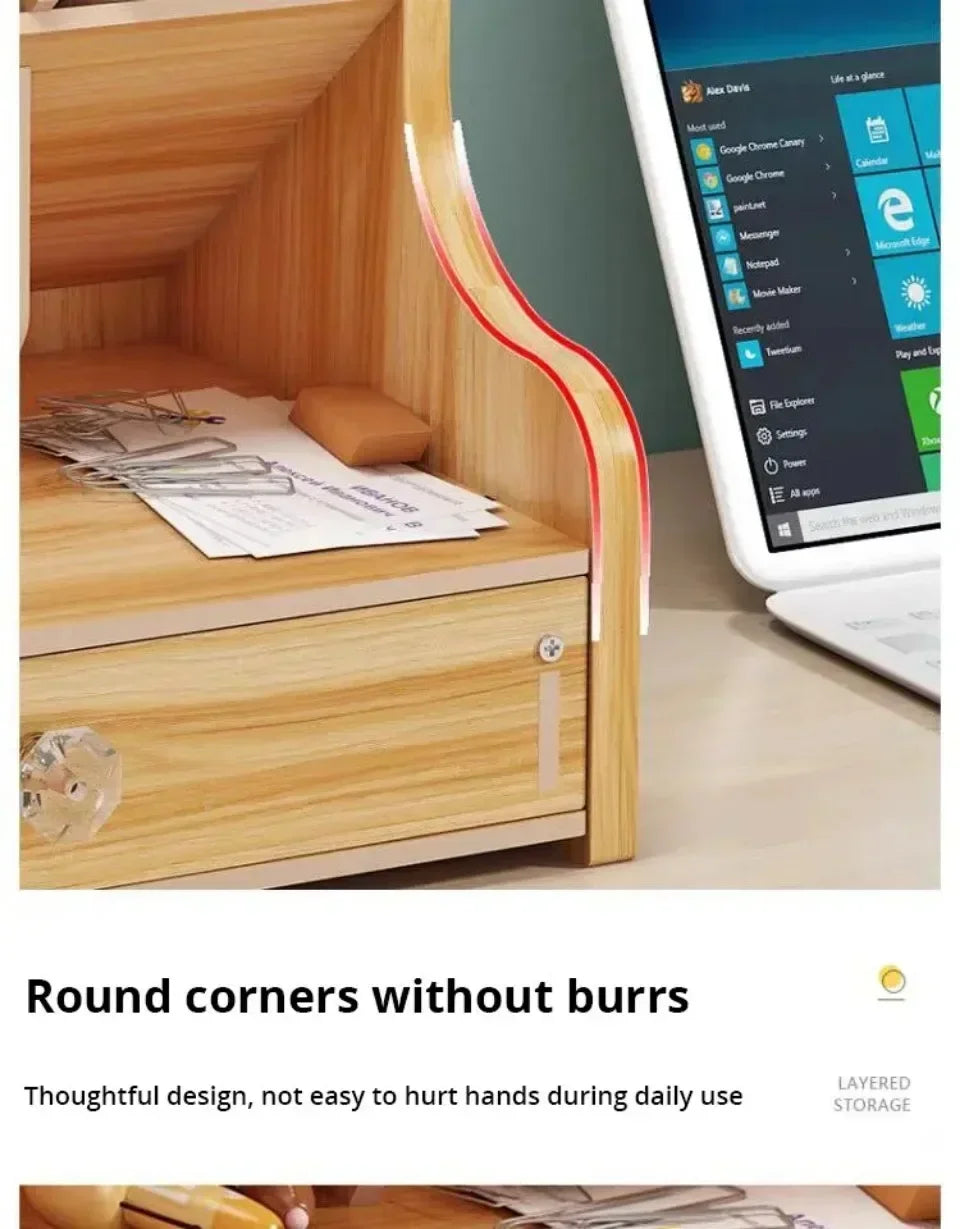 Organizador de escritorio de madera DIY