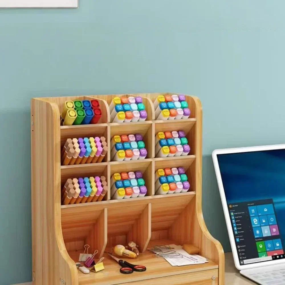 Organizador de escritorio de madera DIY