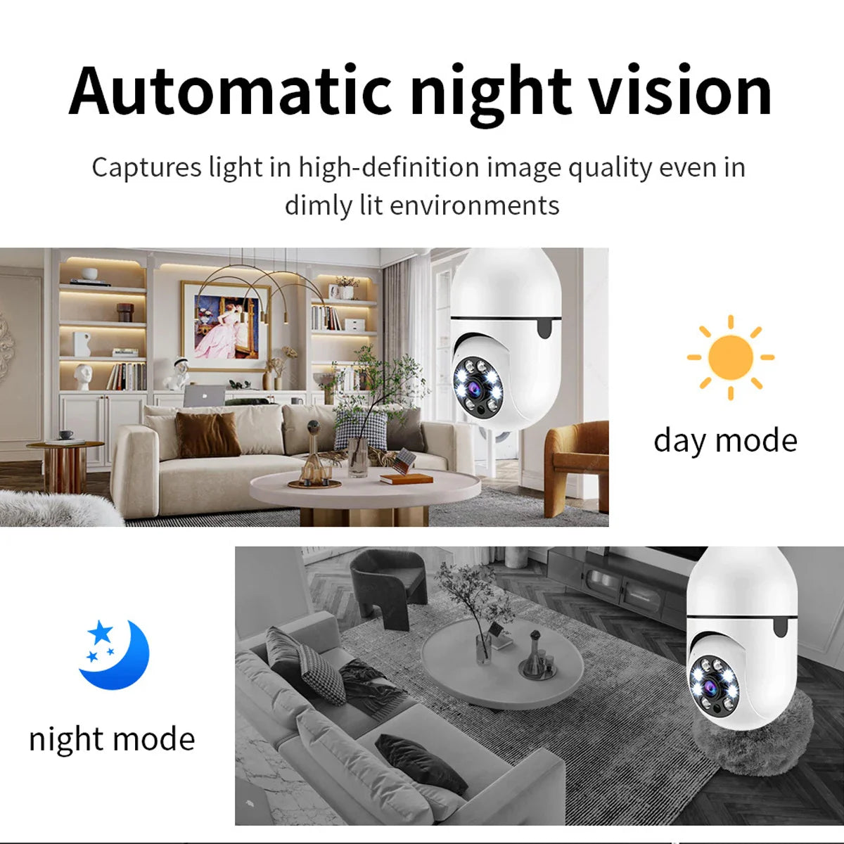 Cámara de seguridad domo 1080P con visión nocturna