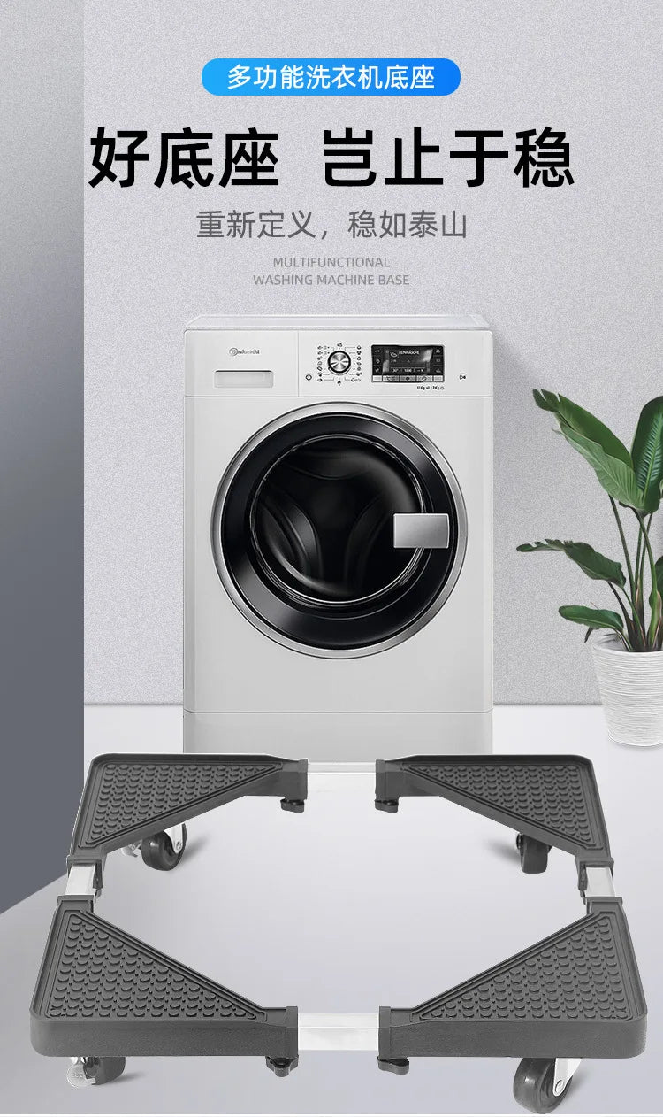 Base ajustable con ruedas para lavadora y refrigerador