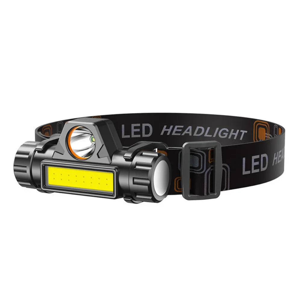 Linterna frontal LED recargable USB
