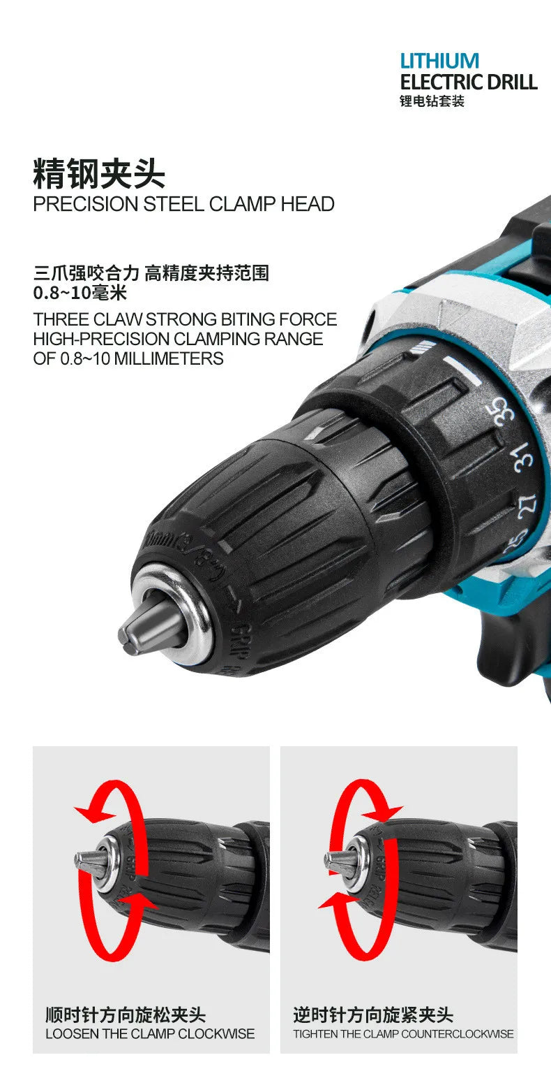 Taladro percutor recargable multifunción 21V de litio