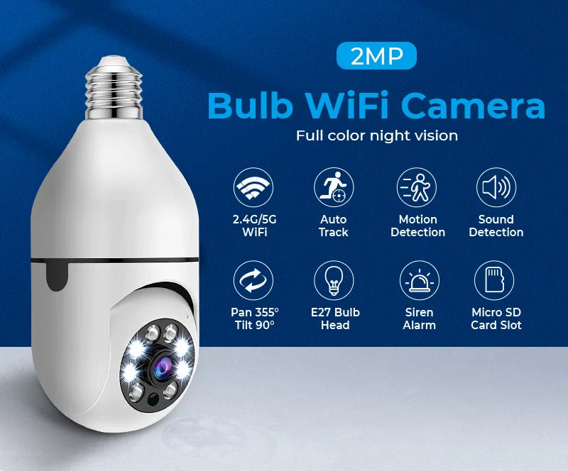 Cámara de seguridad domo 1080P con visión nocturna