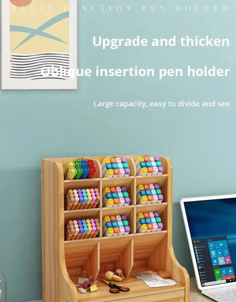 Organizador de escritorio de madera DIY
