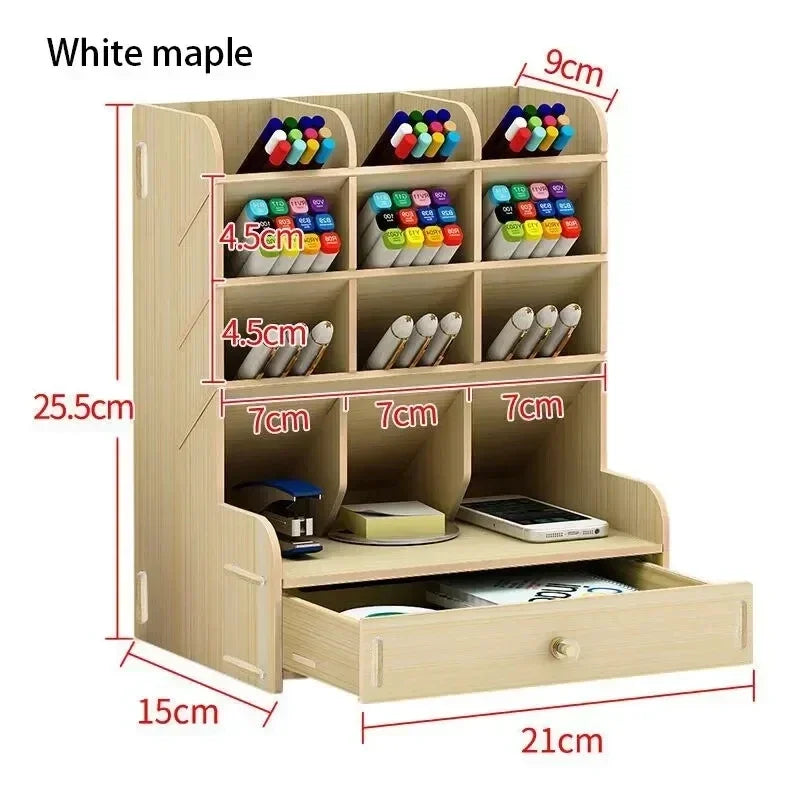 Organizador de escritorio de madera DIY