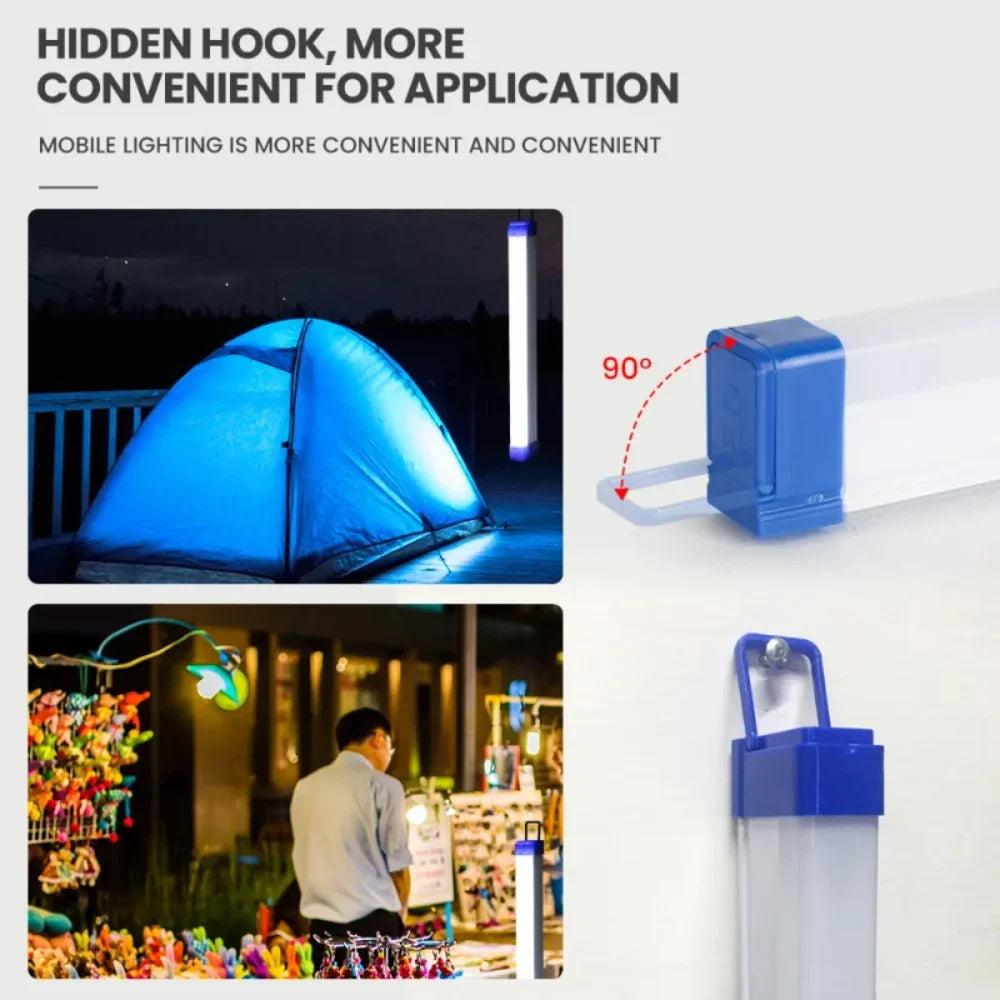 Lampara tubular LED recargable para camping