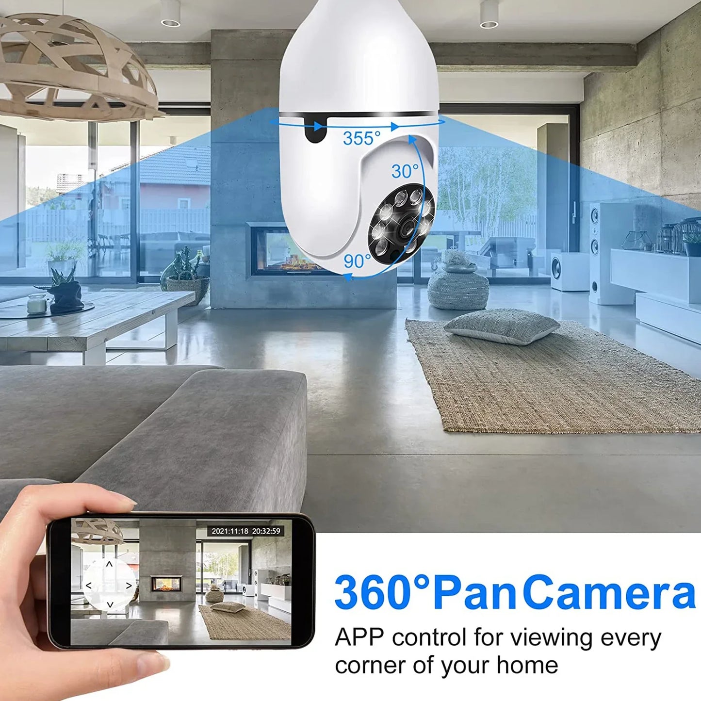 Cámara de seguridad domo 1080P con visión nocturna