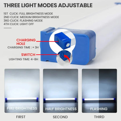 Lampara tubular LED recargable para camping