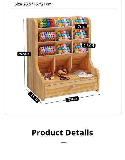 Organizador de escritorio de madera DIY