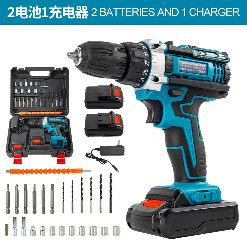 Taladro percutor recargable multifunción 21V de litio