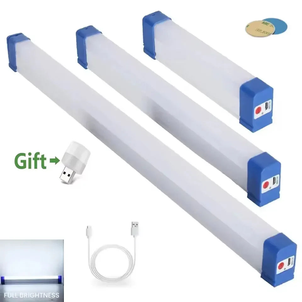 Lampara tubular LED recargable para camping
