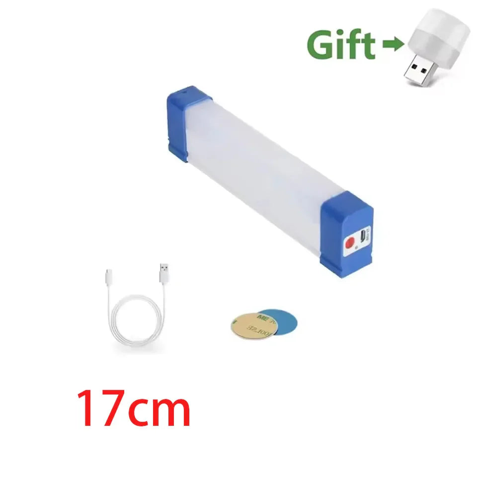 Lampara tubular LED recargable para camping